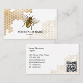 Honingraat Boerderij bijenimker Apiarist Honeybees Visitekaartje (Voorkant / Achterkant)