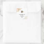 Honingraat Boerderij bijenimker Apiarist Honingbij Vierkante Sticker (Tas)