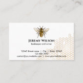 Honingraat Boerderij bijenimker Apiarist Honingbij Visitekaartje (Achterkant)