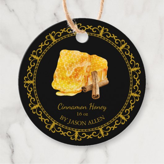  Honingraat Cinnamon Infused Honey Hang Label (Voorkant)