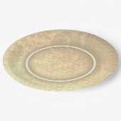 Honingraat Damask Bruiloft Papieren Bordje (Gekanteld)