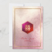 Honingraat Double Happiness Ombre Roos Kaart (Voorkant)