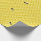 Honingraat Drie Bijen Cadeaupapier (Hoek)