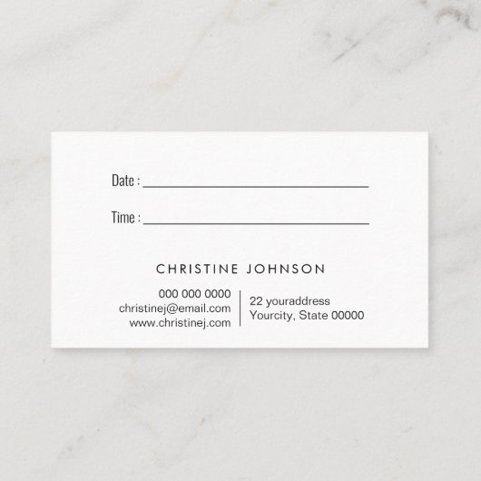 Honingraat en Bee logo afspraakkaart Visitekaartje (Achterkant)