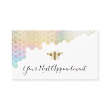 Honingraat en Bee logo afspraakkaart