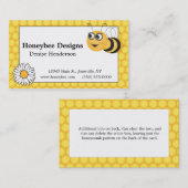 Honingraat en bijen gepersonaliseerd visitekaartje (Voorkant / Achterkant)