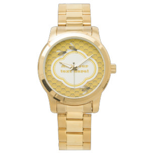 Honingraat en bijen horloge
