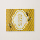 Honingraat en bijen legpuzzel (Horizontaal)