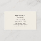 Honingraat en bijen logo Apiary Visitekaartje (Achterkant)