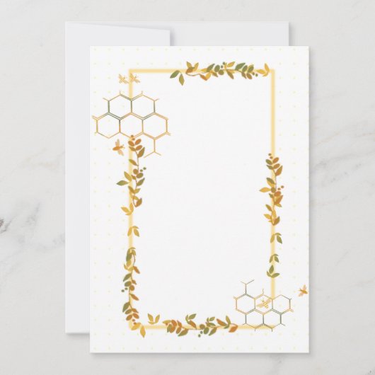 Honingraat en bijen omgevormd papier (Voorkant)