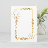 Honingraat en bijen omgevormd papier (Staand voorkant)