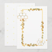 Honingraat en bijen omgevormd papier (Voorkant / Achterkant)