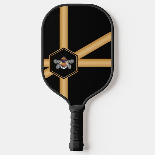Honingraat en bijen pickleball paddle (Achterkant)
