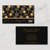 Honingraat en bijen visitekaartje (Voorkant / Achterkant)