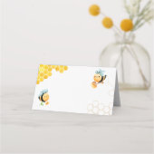 Honingraat en Bijen Voedseletiketten Plaatskaartje (Voorkant)