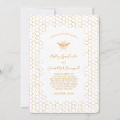 Honingraat en bijenbruiloft kaart (Voorkant)