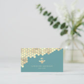 Honingraat en bijenkoningin visitekaartje (Staand voorkant)