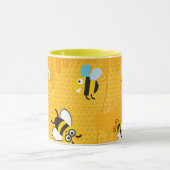 Honingraat en Cartoon Bee Ringer Mokken (Midden)