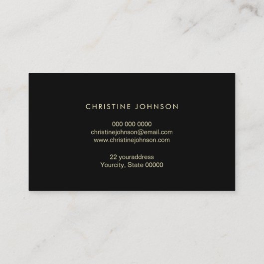 Honingraat en Faux Gold folie Queen Bee Visitekaartje (Achterkant)