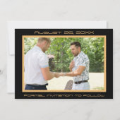 Honingraat en Floral sparen de datum Kaart (Achterkant)