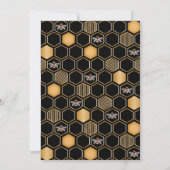 Honingraat en Floral Wedding Kaart (Achterkant)