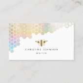 honingraat en folie faux goud logo visitekaartje (Voorkant)