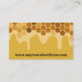 Honingraat- en honingbijenteelt visitekaartje (Achterkant)
