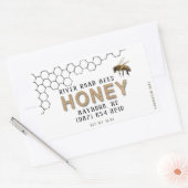 Honingraat en honingetiket van bijen Kraft Rechthoekige Sticker (Envelop)