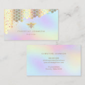 Honingraat Faux Gold folie Honingbij Visitekaartje (Voorkant / Achterkant)
