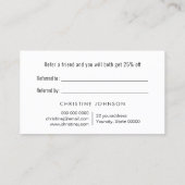 Honingraat Faux Gold Glitter Bijen Verwijzings Kaa Visitekaartje (Achterkant)