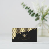 Honingraat faux gouden folie bij visitekaartje (Staand voorkant)