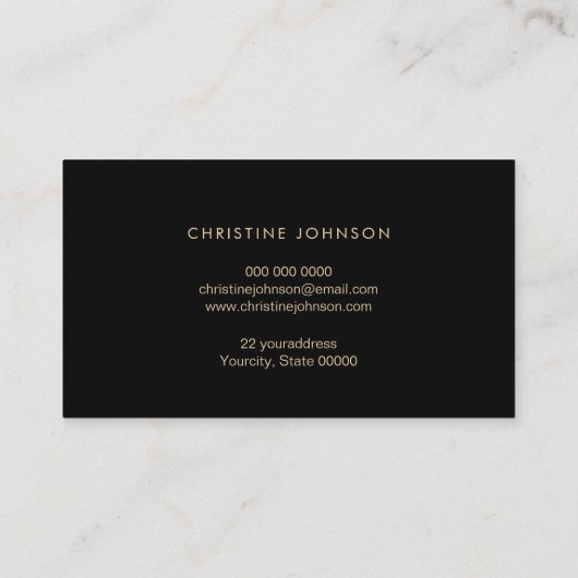 honingraat faux gouden folie Queen Bee Visitekaartje (Achterkant)