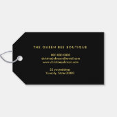 honingraat faux goudglitter cadeaulabel (Achterkant Horizontaal)