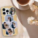 Honingraat Fotocollage 5 Afbeelding Honing iPhone 15 Pro Max Hoesje<br><div class="desc">Creëer je eigen fotocollage in honingraatpatroon. De fotosjabloon is ingesteld voor u om 5 van uw favoriete afbeeldingen vrienden, familie, huisdieren, vakanties etc. toe te voegen. Uw afbeeldingen worden weergegeven in zeshoekige vorm om de honingraat te vormen, en werken in rijen van links naar rechts. Het ontwerp is in salie...</div>