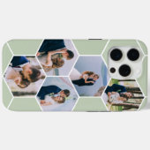 Honingraat Fotocollage 5 Afbeelding Salie Groen Case-Mate iPhone Case (Achterkant (horizontaal))