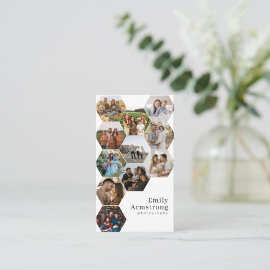 Honingraat geometrische hexagon 16 foto's Fotograa Visitekaartje (Staand voorkant)