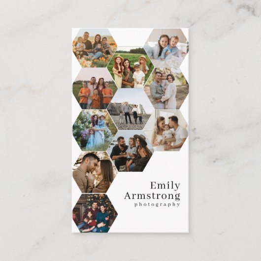 Honingraat geometrische hexagon 16 foto's Fotograa Visitekaartje (Voorkant)