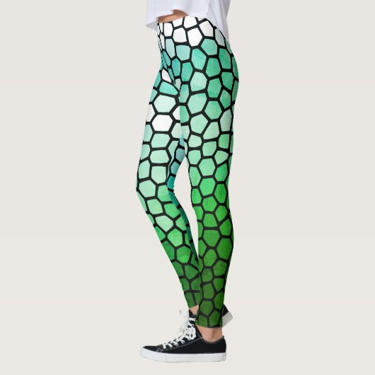 Honingraat groen en wit leggings (Links)