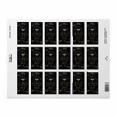 Honingraat Heraldic Bee Honing Metallic Gold Black Etiket (Full Sheet)