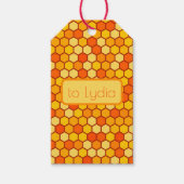 Honingraat Hexagon Cadeaulabel (Voorkant)