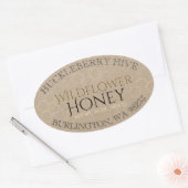 Honingraat Honey Kraft Gold Oval Honey Label (Envelop)