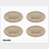 Honingraat Honey Kraft Gold Oval Honey Label (Vel)