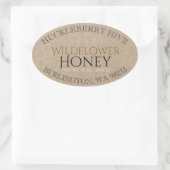Honingraat Honey Kraft Gold Oval Honey Label (Tas)