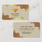 Honingraat Honing Bijen Apirarist Zeshoeken Bijenh Visitekaartje (Voorkant / Achterkant)