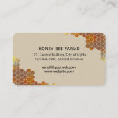 Honingraat Honing Bijen Apirarist Zeshoeken Bijenh Visitekaartje (Achterkant)