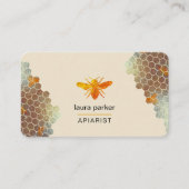 Honingraat Honing Bijen Apirarist Zeshoeken Imker Visitekaartje (Voorkant)