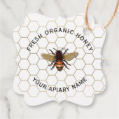 Honingraat Honingbij Bedankjes Labels (Achterkant)