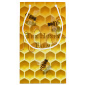 Honingraat & Honingbijen Custom Bee Product Verpak Klein Cadeauzakje (Achterkant)