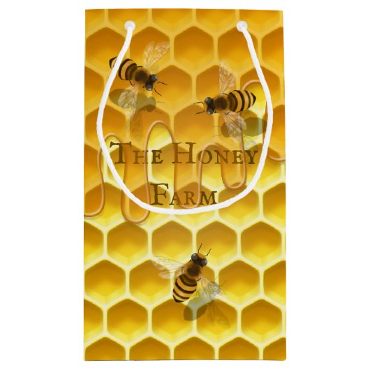 Honingraat & Honingbijen Custom Bee Product Verpak Klein Cadeauzakje (Achterkant)