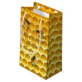 Honingraat & Honingbijen Custom Bee Product Verpak Klein Cadeauzakje (Achterkant Gekanteld)
